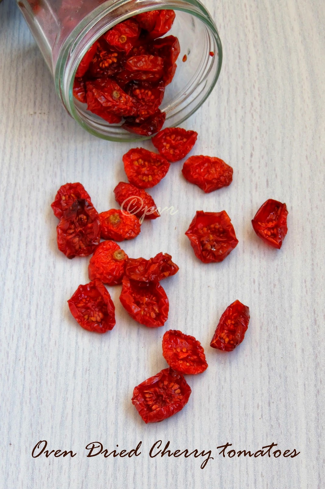 Oil less oven dried cherry tomatoes, oven dried cherry tomatoes,slow oven dried cherry tomatoes