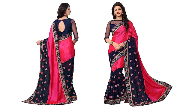Online Fayda Women's Georgette Saree With Blouse Piece (Of294_Multi Color)