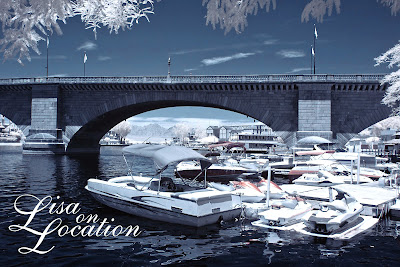 London Bridge, marina, false-color infrared, Lake Havasu City, Arizona, New Braunfels photographer