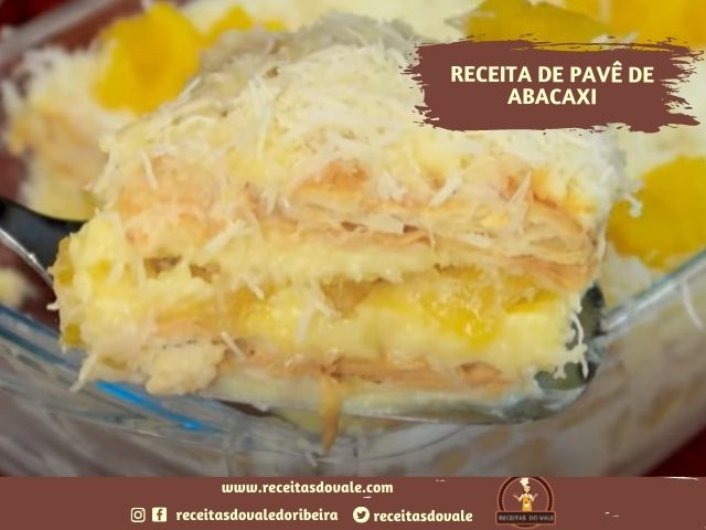 Receita de Pavê de Abacaxi