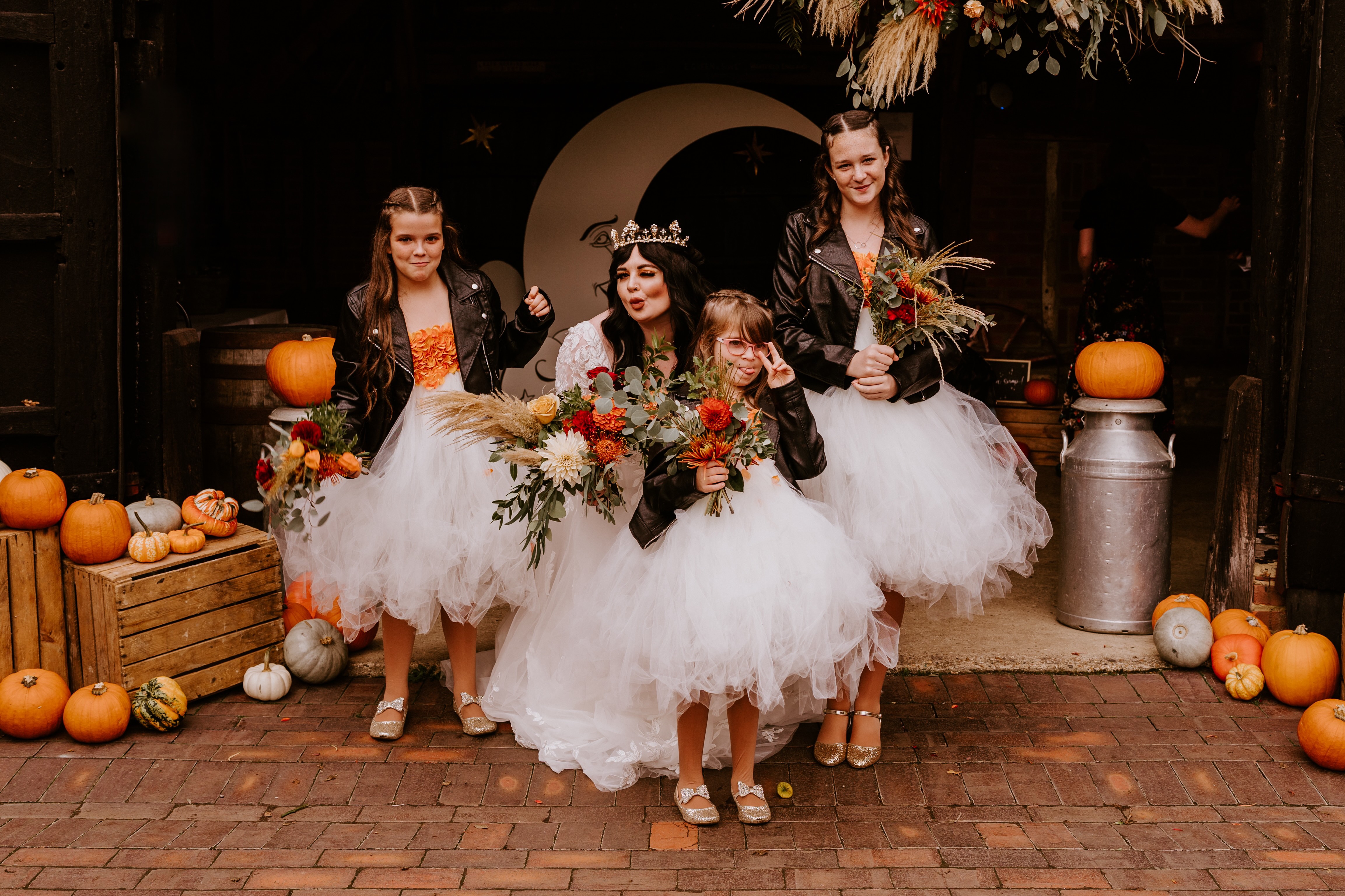 Autumn Pumpkin Wedding flower girl dresses