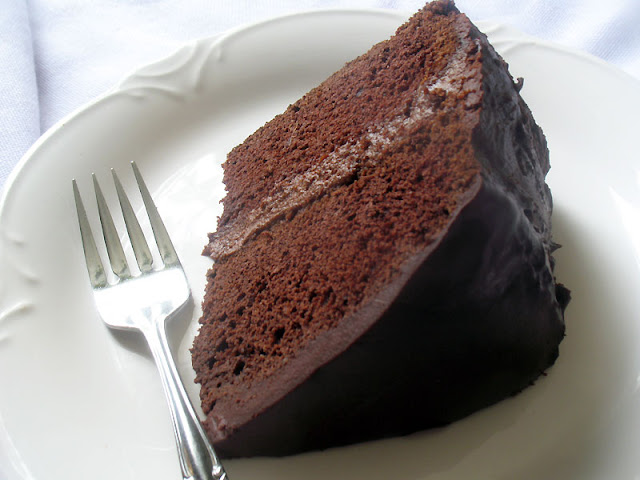 Chocolate Cake with Chocolate Filling and Ganache