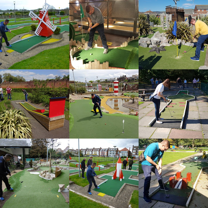 Minigolf courses we've played on Miniature Golf Days