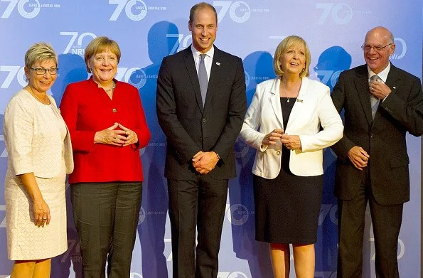 Prince William, German Chancellor Angela Merkel attend the celebrations of the 70th anniversary of North Rhine-Westphalia, Kate Middleton