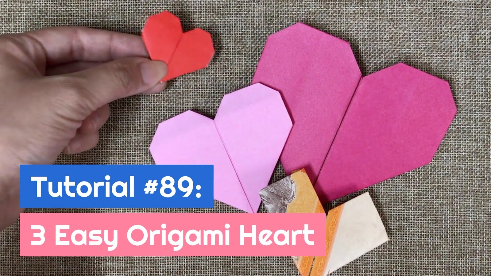 Tutorial 89 3 Easy Origami Heart The Idea King