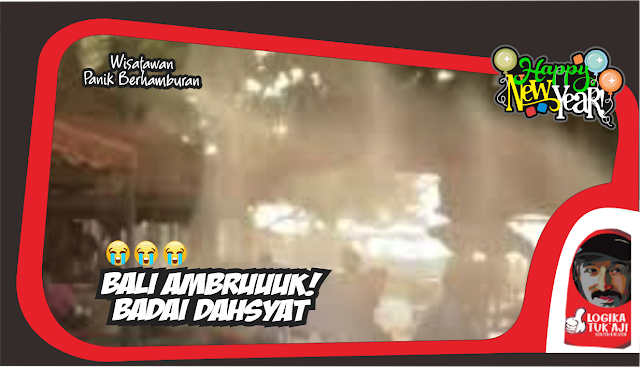 Baru Saja! Angin Badai Menakutkan Sapu Bali hari Ini, Wisatawan Lari Ber...