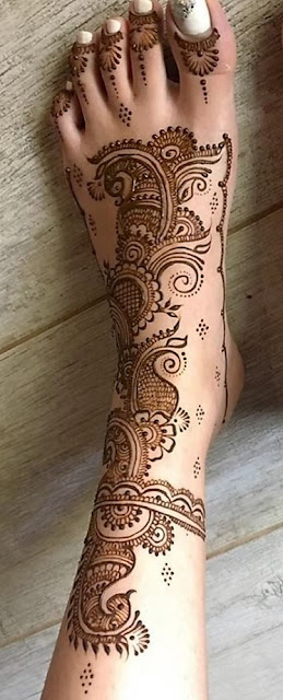 Best Mehndi Design for Leg. Easiest Foot Mehndi design