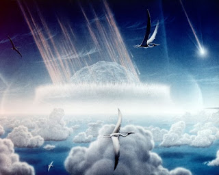 The view that an asteroid impact at Yucatán caused dinosaur extinction is being reconsidered. Volcanic activity was also involved, which fits creation science views.