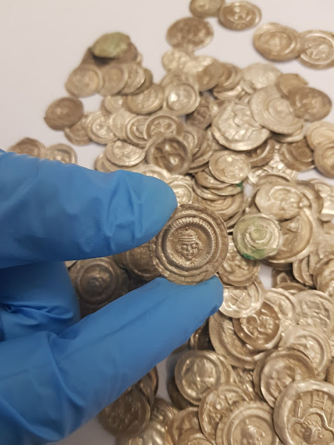 Dog digs up huge haul of medieval coins in Poland