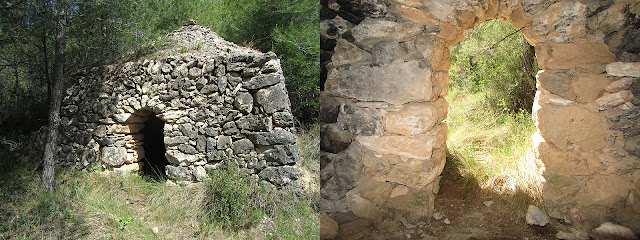 ROCA FORADADA - SALT DEL MISERI - FONDO DEL SETRILL - URBANITZACIÓ EL PRIORAT DE LA BISBAL DEL PENEDÈS, barraca de Pedra Seca al Fondo del Setrill - El Montmell