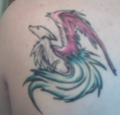 Winged Wolf Tattoos