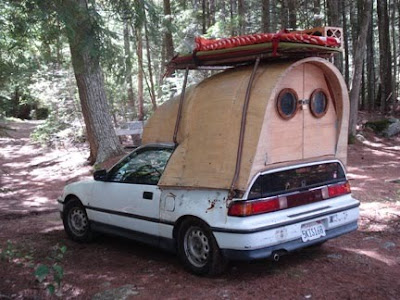 Wooden Car Camper by Jay Nelson