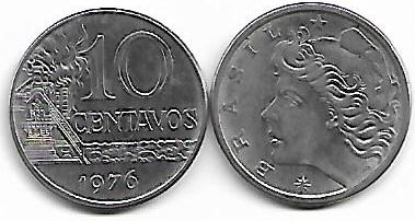 Moeda de 10 centavos, 1976