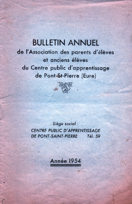 Le C.E.T. de Pont-Saint-Pierre - Un bulletin annuel animé par les anciens élèves : l'établissement n'est pourtant pas vieux en 1954 ! Mais cela montre son dynamisme et l’attachement des élèves