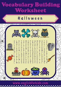 Halloween worksheet - printable resources for English learners
