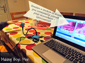 Animation for kids, encouraging creativity, planning and patience.  Plus it was lots of fun, from Making Boys Men