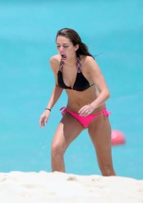 Miley Cyrus in Bikini at a Beach in the Bahamas