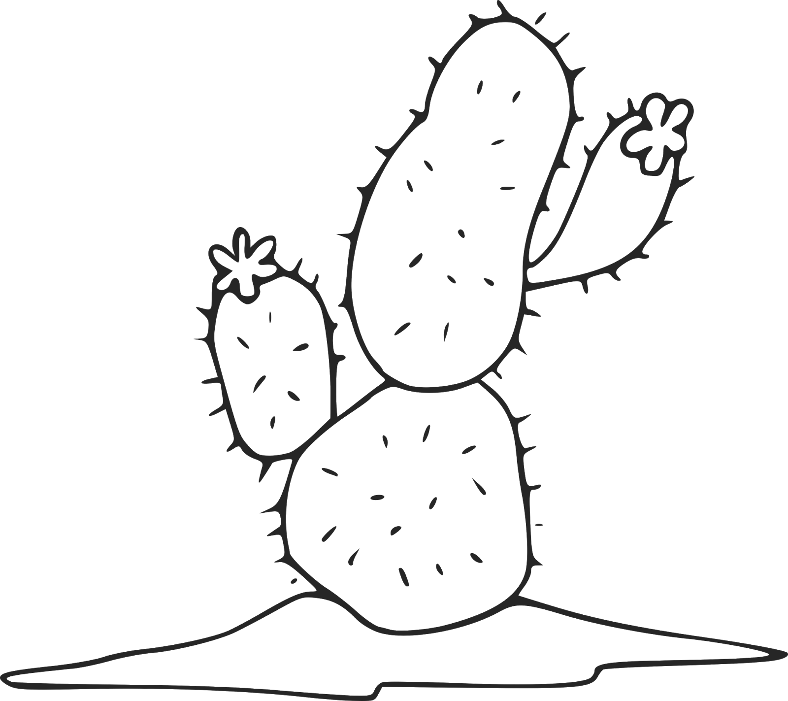 Download Cactus coloring pages and printables