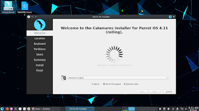 Screenshot of ParrotOs Home 11.4.2