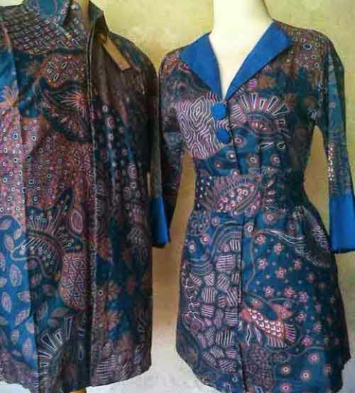 Model baju  batik  kerja kantoran  untuk wanita 