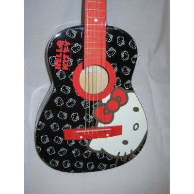 Black Hello Kitty Guitar. I went into the Guitar Center