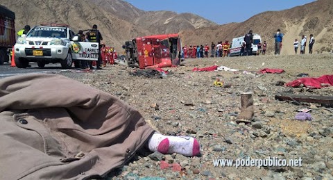 15 fallecidos dejó despiste de bus en la provincia de Virú