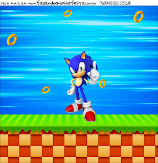 Fiesta de Sonic: Etiquetas para Candy Bar para Imprimir Gratis.