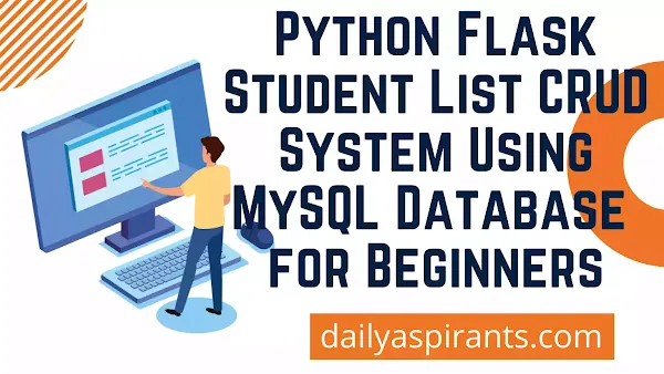 Python Flask Student List CRUD System Using MySQL Database  for Beginners