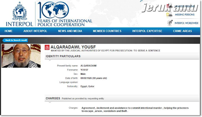 Interpol Keluar Waran Tangkap Yusuf Al-Qaradawi
