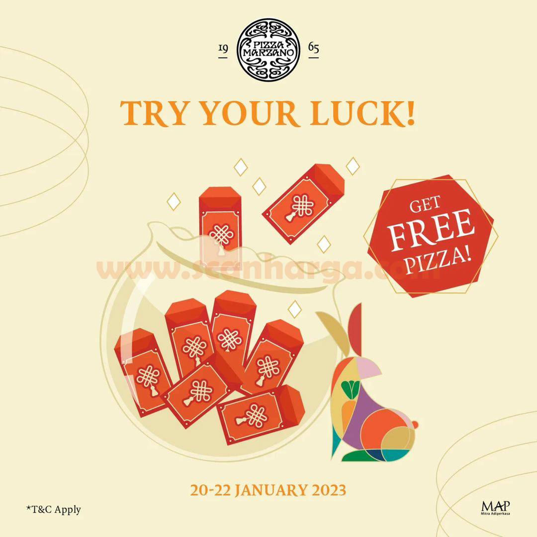 Promo PIZZA MARZANO - Beli Menu IMLEK Dapat Lucky Draw Free Pizza