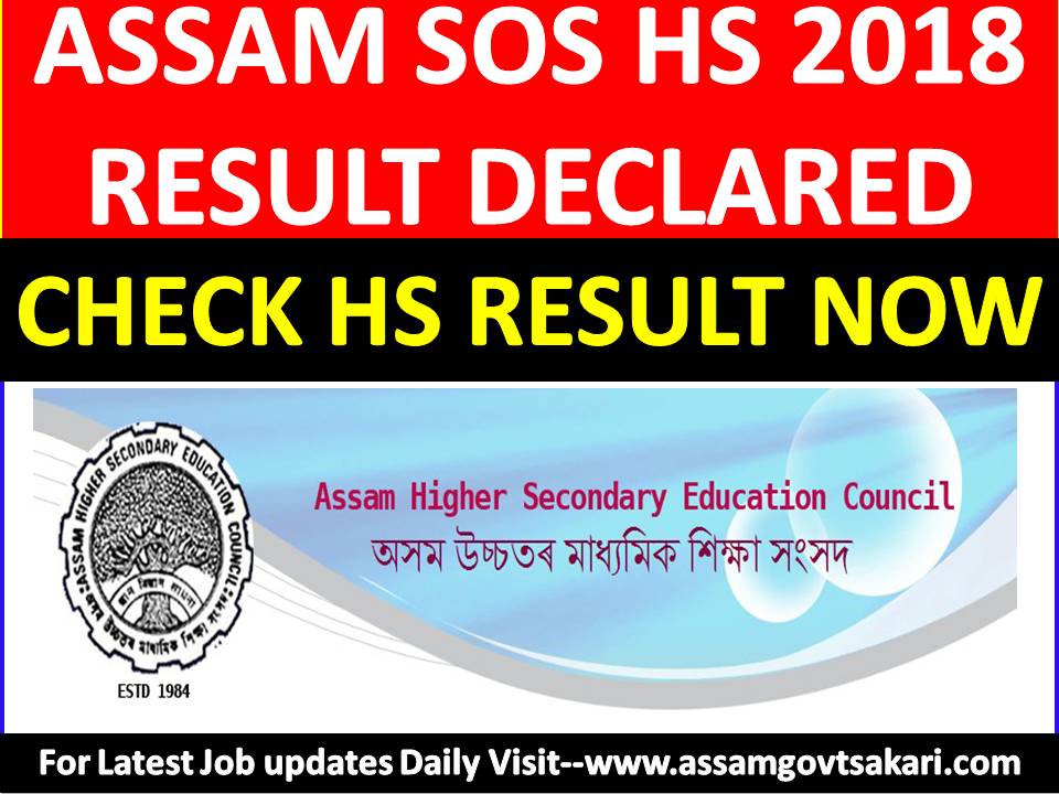 Assam Sos Hs Result Check Sos Assam Results 2018 Hs Level B