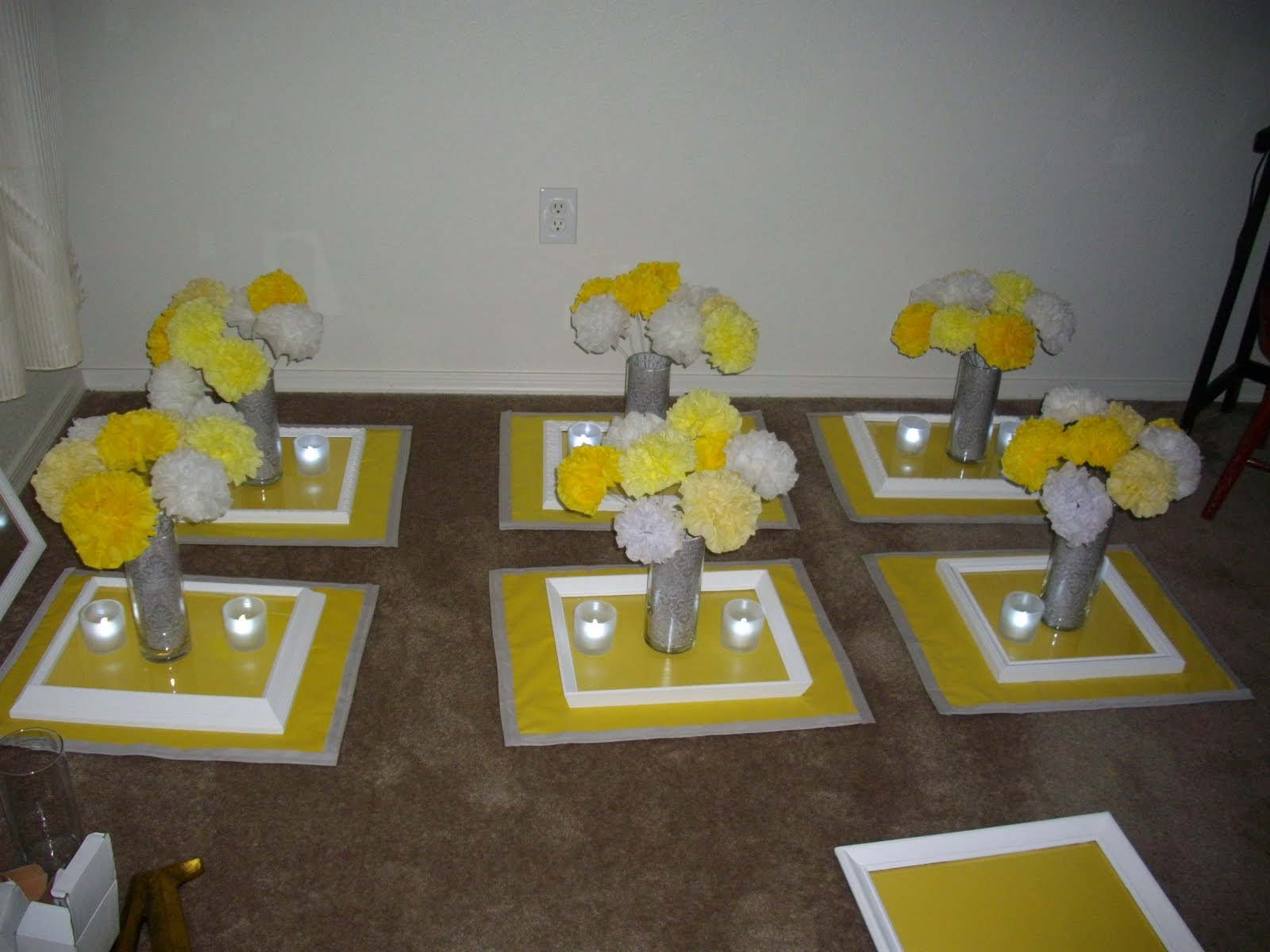 grey and yellow wedding