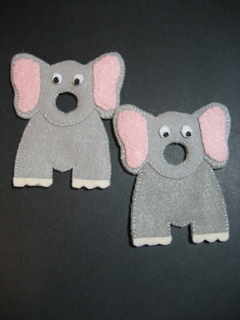 Felt Elephant Finger Puppets