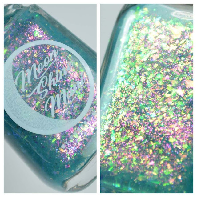 blue jelly flakie nail polish