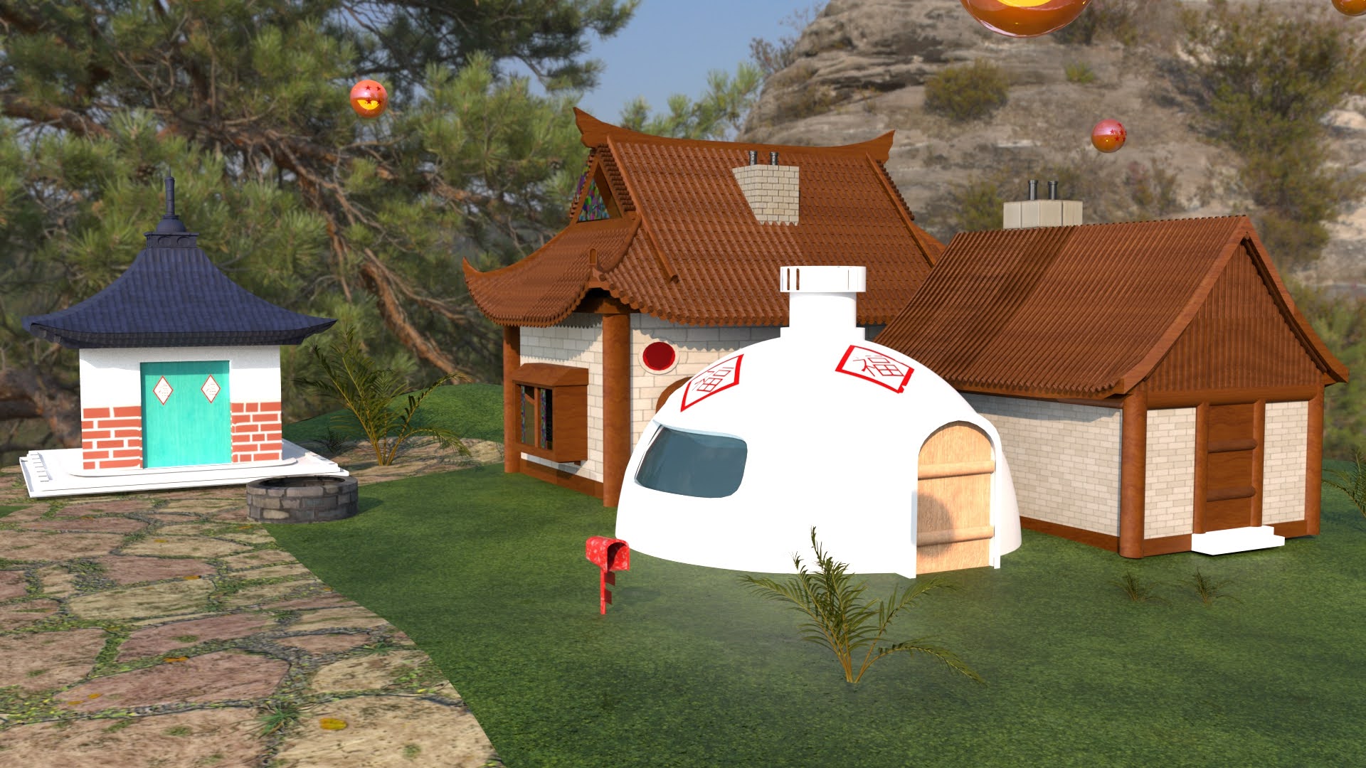 Goku House 3D | Modeling | Texturing | Animation 3D |