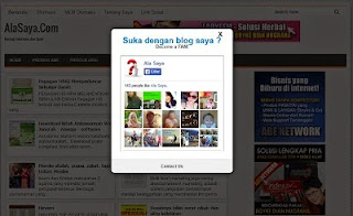 Cara pasang fans fage facebook dengan pop up window