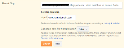 Custom Domain Blogspot (selesai)