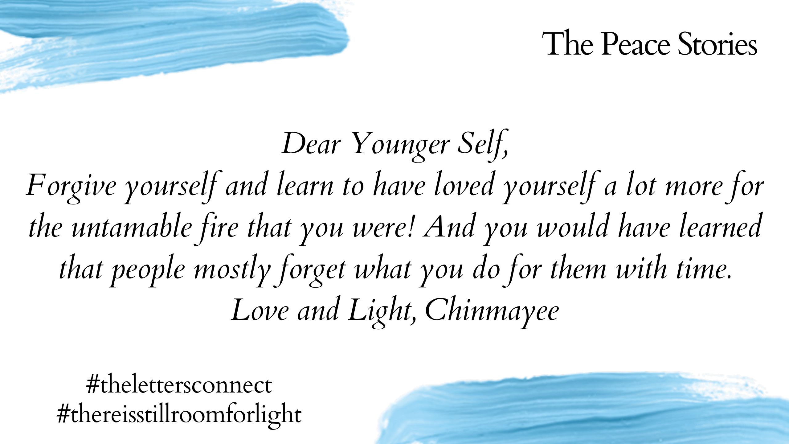 Letter to the Younger Self by Chinmayee