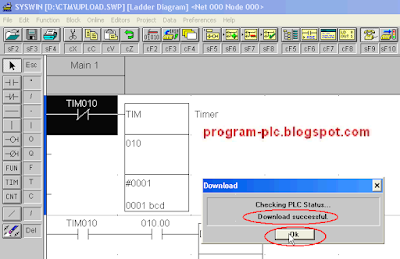 Download Successful to PLC Omron