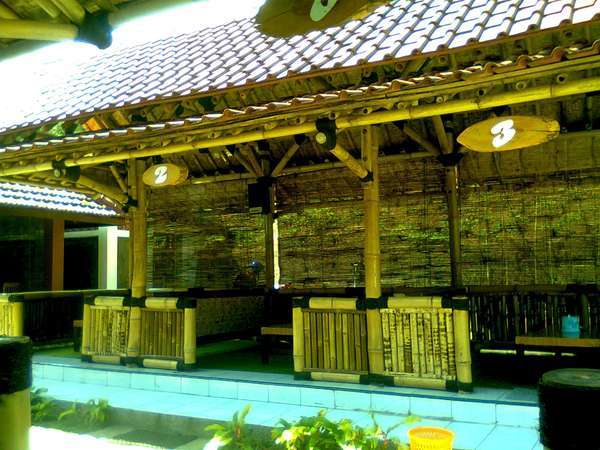 Contoh Desain  Cafe  Bertema Bambu 