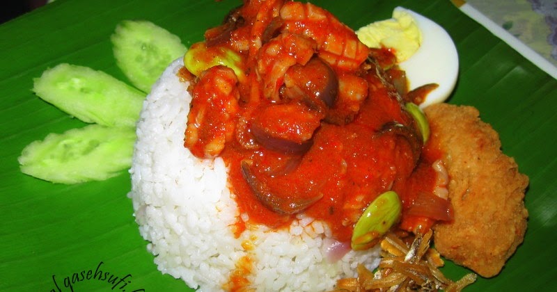 Kerulls: Nasi Lemak Sambal Sotong + Petai ( Iftar 5 )