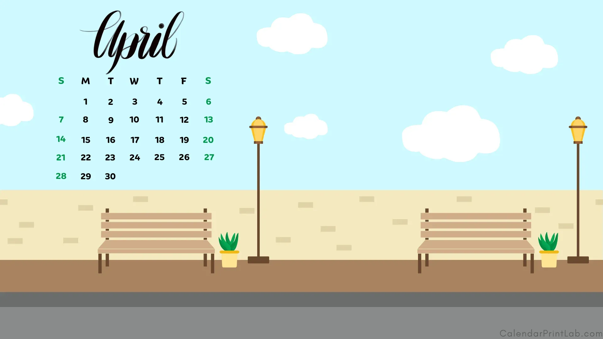 Download April 2024 Calendar Wallpaper