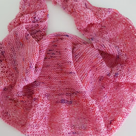 Knitted rosewater shawl