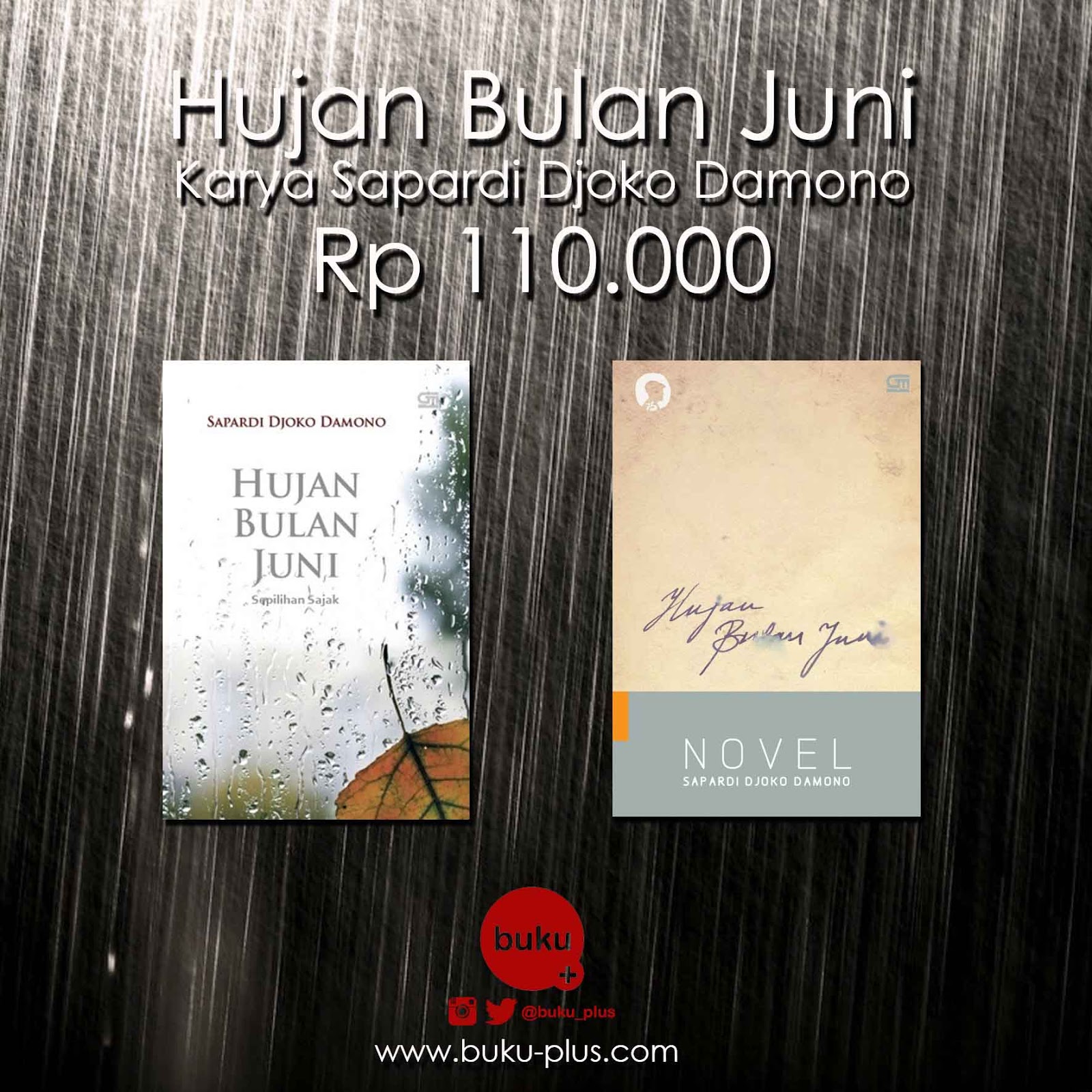 buku-plus.com: Paket Buku Hujan Bulan Juni Karya Sapardi ...