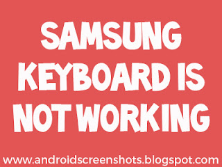 samsung keyboard is not working