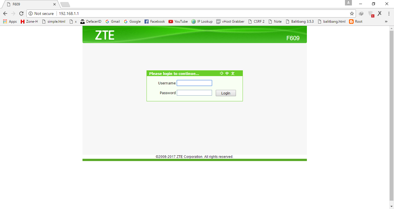 Zte F609 Default Password : Kumpulan Password Username Modem Zte F609 Indihome 2020 Terbaru Kaca ...