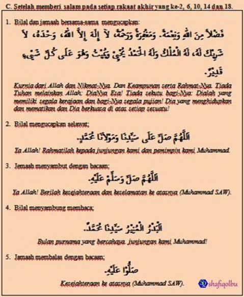 Cara Solat Sunat Terawih - Nadi Muslim | Informasi Islam ...