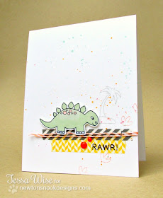 Dinosaur Card with Speckles for Newton's Nook Designs