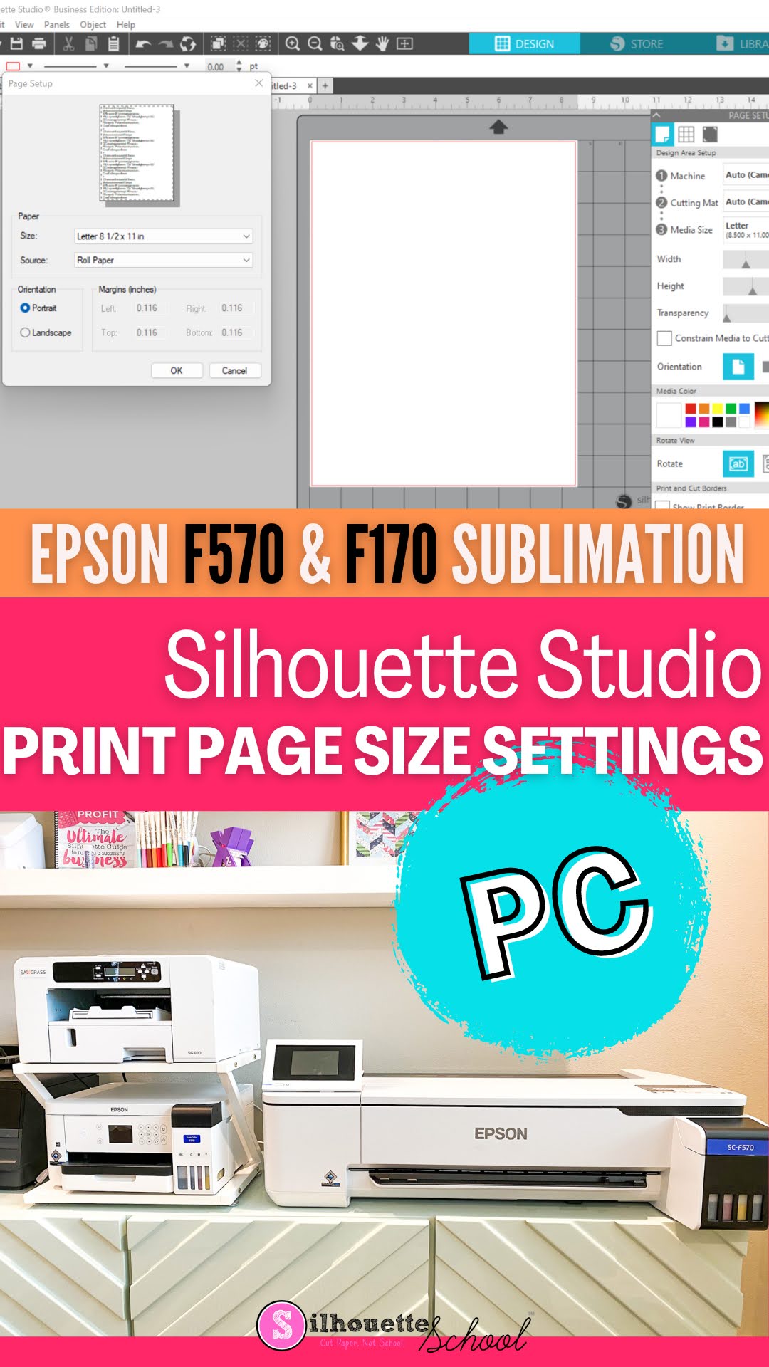 Print Settings for Mug Size sublimation paper - Epson Printer on Windows