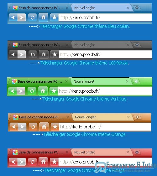 22 thèmes pour Google Chrome